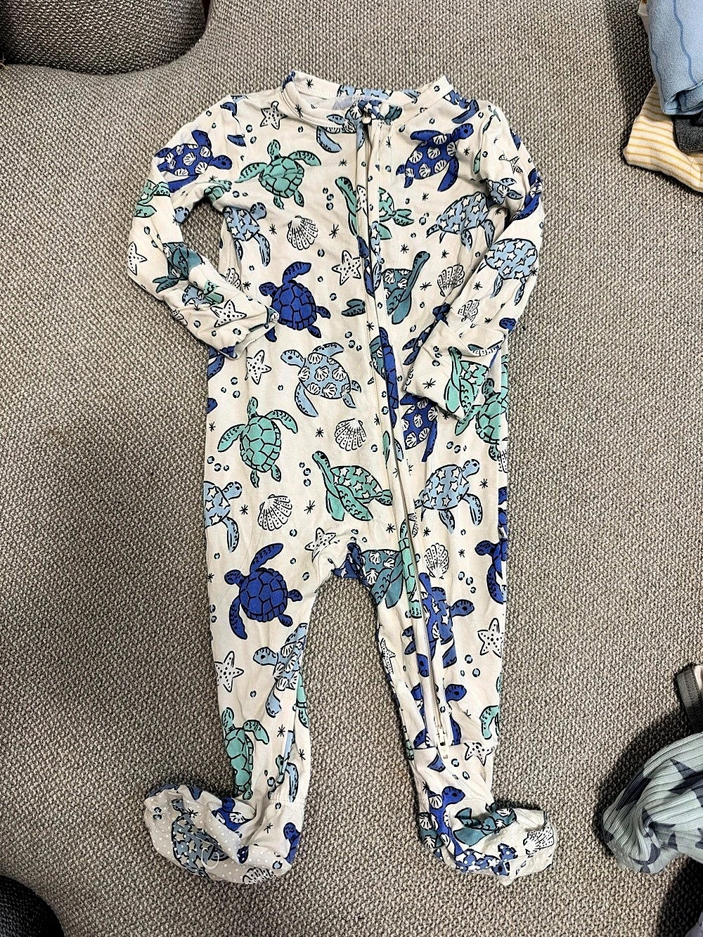 Caden Lane Turtle Footie 3-6 months